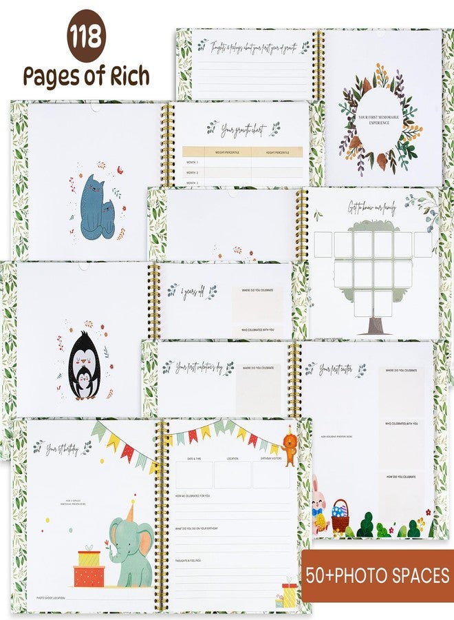 Trustnice Baby Keepsake Book for Boy and Girl Baby Journal Memory Scrapbook Gifts Timeless First 5 Year Milestone Book to Record Every Event from Birth to Age 5 Gender Neutral - Image 3